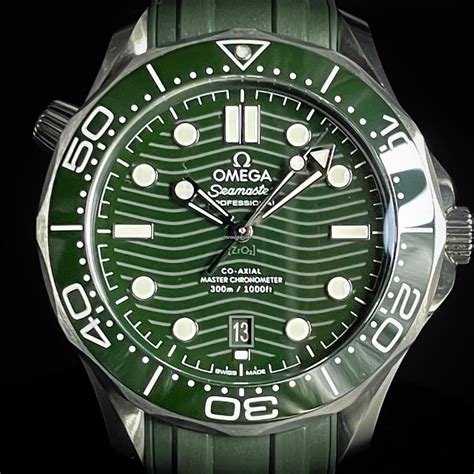 omega seamaster green face.